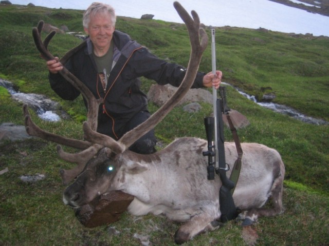 Stoltur veiðmaðir Stefán M. Ólafsson með góðan feng, harðsóttan.