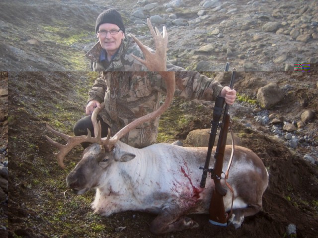 Jóhann Þór með bráð sína í Austari brekku á Haugsöræfum.
