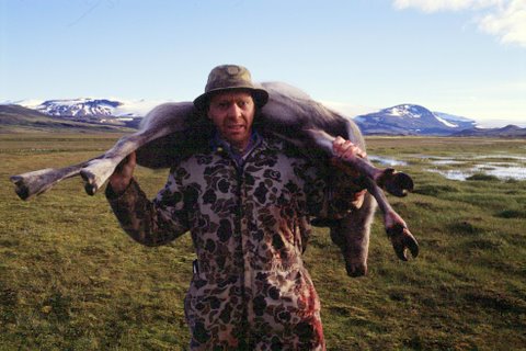 Veiðimeistarinn á góðum degi á Eyjabökkum.