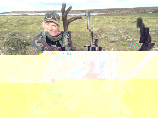 Sveinn Aðalsteinsson við tarfinn.