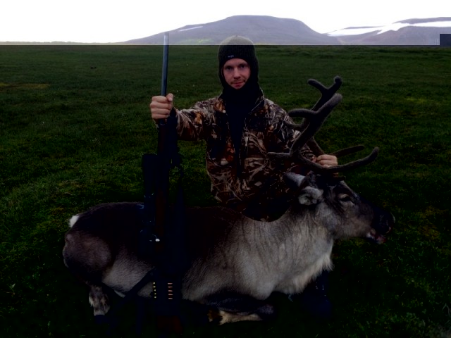 Steinar með kúna.
