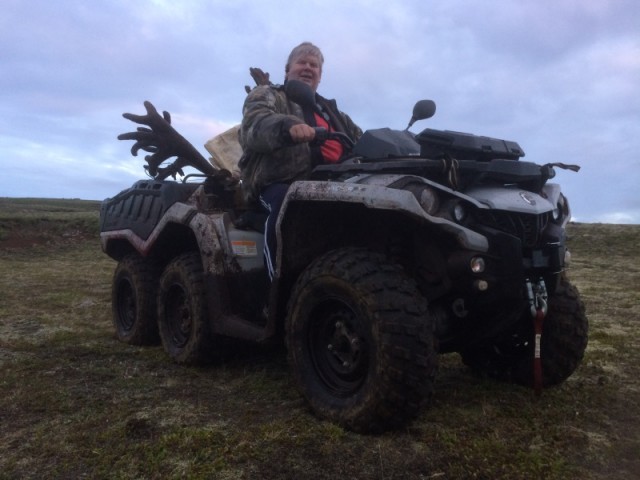 Haraldur ánægður með fenginn, loksins á almennilegu hjóli.