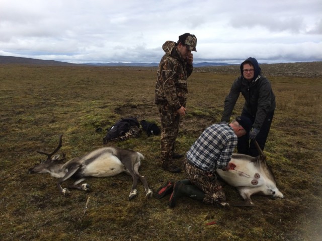 Guðmundur í Bessastaðagerði tekur innan úr.