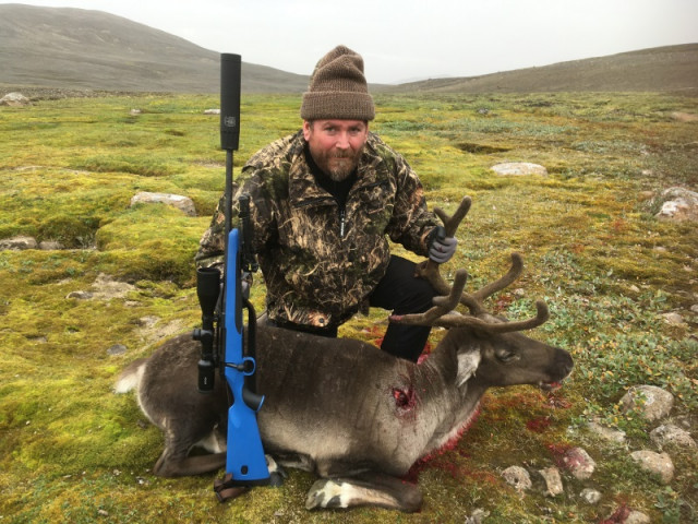 Hermann með sína simlu sem var hornprúð.
