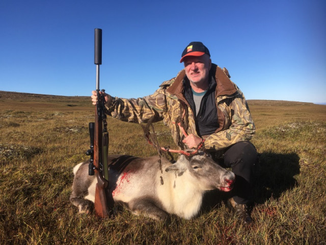Karl með simluna í Staðarheiðinni.