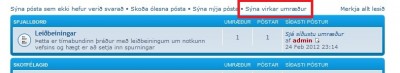 Sýna virkar umræður